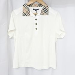 ◆◆ BURBERRY LONDON バーバリーロンドン ポロシャツ　綿100％　 FAB77-362-01 ホワイト 【送料無料】 Sランク