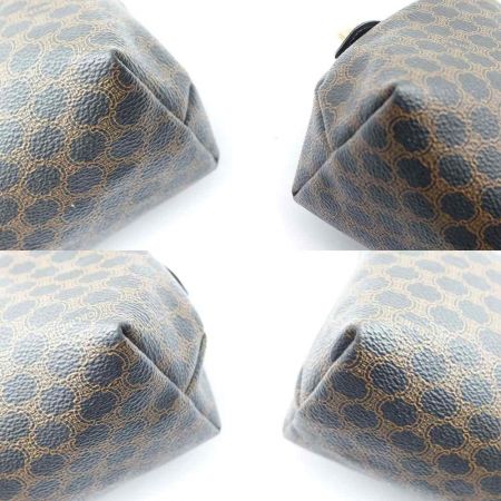  CELINE セリーヌ ポーチ　マカダム DM97/2 ダークブラウン 一部地域を除き送料無料