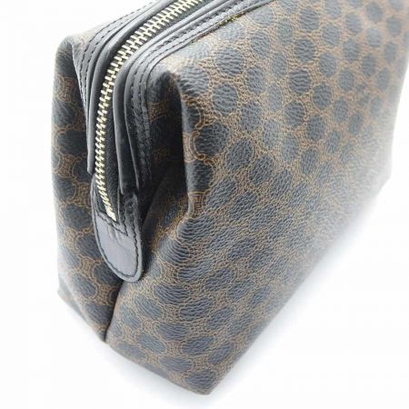  CELINE セリーヌ ポーチ　マカダム DM97/2 ダークブラウン 一部地域を除き送料無料