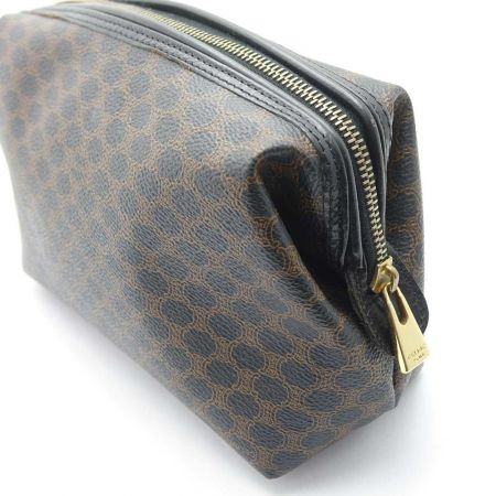  CELINE セリーヌ ポーチ　マカダム DM97/2 ダークブラウン 一部地域を除き送料無料