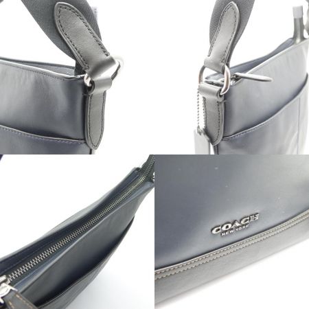  COACH コーチ グラハム フラット クロスボディー ショルダーバッグ F72514 ネイビー
