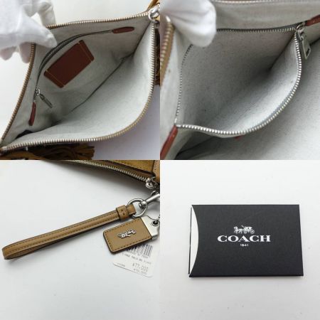  COACH コーチ フリンジクラッチバッグ 86840 ブラウン