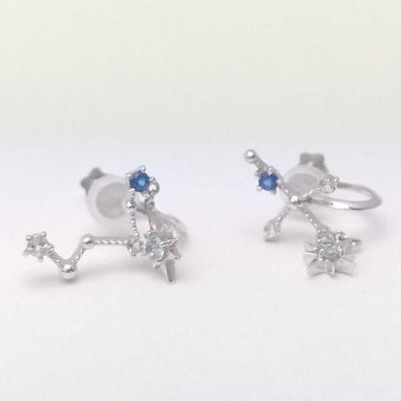  STAR JEWERLY イヤリング　K10WG 1.8g 星座CONSTELLATION 2JE0080 【一部地域を除き送料無料】