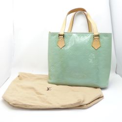 ◆◆ LOUIS VUITTON ルイヴィトン ヴェルニ　ヒューストン　ハンドバッグ M91303 ペパーミント 一部地域を除き送料無料 Cランク