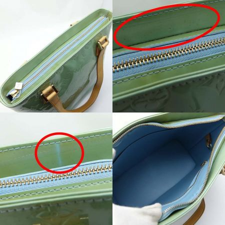  LOUIS VUITTON ルイヴィトン ヴェルニ　ヒューストン　ハンドバッグ M91303 ペパーミント 一部地域を除き送料無料