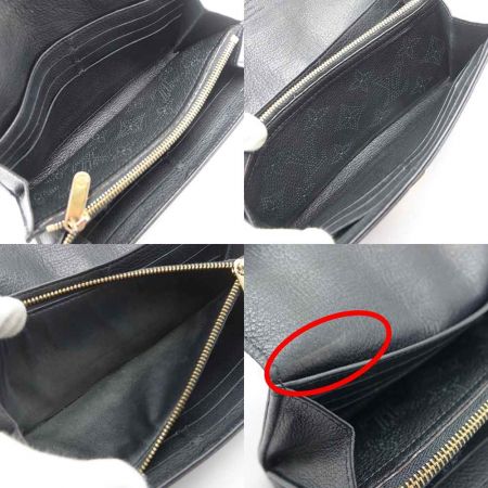  LOUIS VUITTON ルイヴィトン マヒナ ポルトフォイユ・イリス M58163 ブラック
