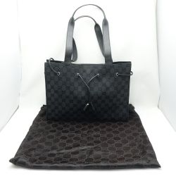 ◆◆ GUCCI グッチ ハンドバッグ　チャック破損あり 0021053 ブラック 一部地域を除き送料無料 Cランク