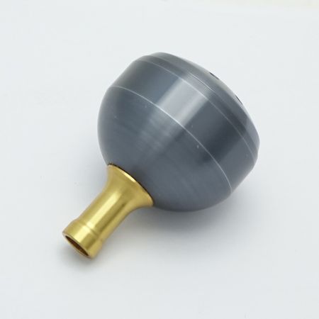  YUMEYA アルミラウンド型パワーハンドルノブ　グレーM ノブTYPE　A