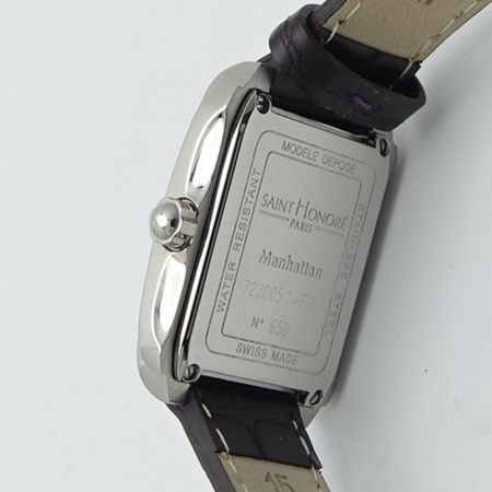  saint honore クオーツ腕時計　パープル DN  一部地域を除き送料無料