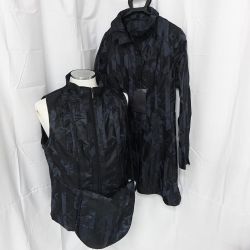 ◆◆  レディース　コート ベスト（インナーラビット） バッグ3点セット ネイビー 一部地域を除き送料無料 Aランク