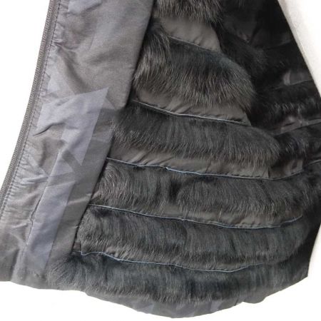   レディース　コート ベスト（インナーラビット） バッグ3点セット ネイビー 一部地域を除き送料無料