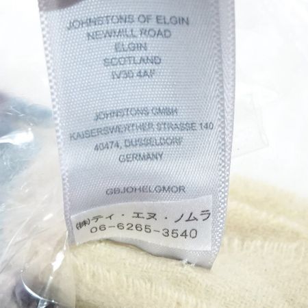  JOHNSTONES マフラー　チェック柄　100％カシミア　190×70cm