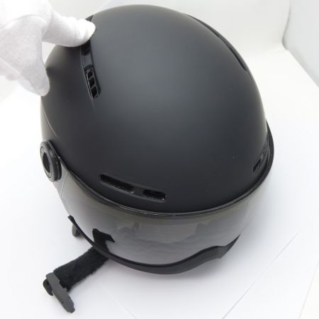  SWANS スワンズ バイザー付き　ヘルメット　52-58cm H-80 ブラック x レッド 一部地域を除き送料無料