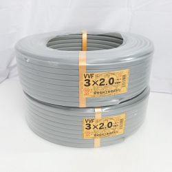 ◆◆ 富士電線 VVFケーブル 3×2.0 2巻セット 一部地域を除き送料無料 Sランク