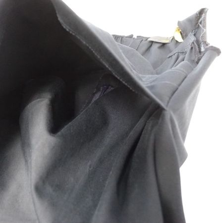  FENDI フェンディ ワンピース ノースリーブ ギャザー フレア コットン  サイズ40 ネイビー