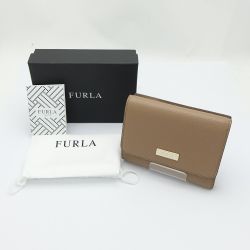 ◆◆ FURLA フルラ 3つ折り財布 袋、箱付き ブラウン Aランク