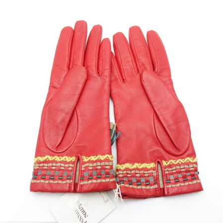  Vivienne Westwood ヴィヴィアン・ウエストウッド 羊皮手袋　20cm　 543VW515 レッド 【送料無料】
