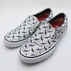◆◆ VANS×Supreme スリッポン　26cm 721454 グレー×ブルー 一部地域を除き送料無料 Cランク