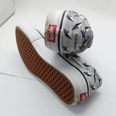  VANS×Supreme スリッポン　26cm 721454 グレー×ブルー 一部地域を除き送料無料