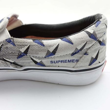  VANS×Supreme スリッポン　26cm 721454 グレー×ブルー 一部地域を除き送料無料