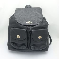 ◆◆ COACH コーチ リュック F37410 ブラック 一部地域を除き送料無料 Aランク
