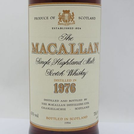  The MACALLAN マッカラン マッカラン18年　1976年　750ml　43％ 【一部地域を除き送料無料】 未開栓