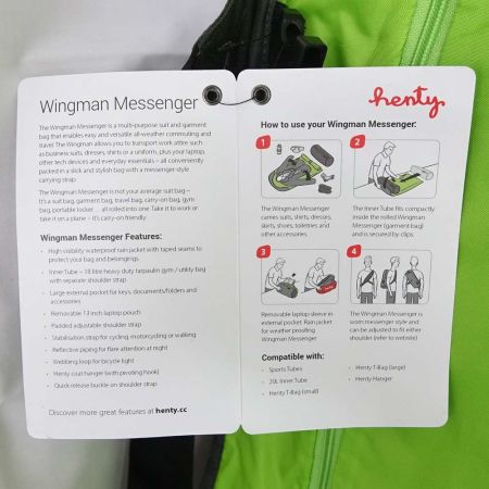  henty Wingman Messenger 2 Std　ケース入 グレー x グリーン 一部地域を除き送料無料