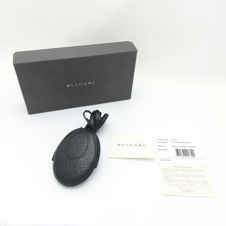  BVLGARI ブルガリ キーケース　クロシェット　箱付 ブラック