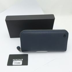 ◆◆ NIXON ニクソン MOOR ラウンドファスナー財布 ネイビー 【送料無料】 Bランク
