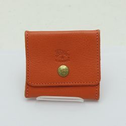 ◆◆ IL BISONTE イルビゾンテ コインケース　布袋付 内部ヨゴレ有 オレンジ Bランク