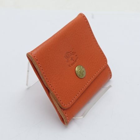 IL BISONTE イルビゾンテ コインケース　布袋付 内部ヨゴレ有 オレンジ