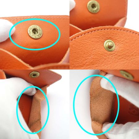  IL BISONTE イルビゾンテ コインケース　布袋付 内部ヨゴレ有 オレンジ