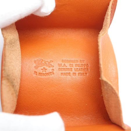  IL BISONTE イルビゾンテ コインケース　布袋付 内部ヨゴレ有 オレンジ