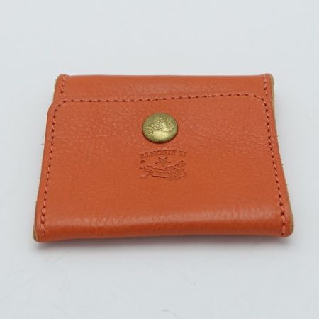  IL BISONTE イルビゾンテ コインケース　布袋付 内部ヨゴレ有 オレンジ