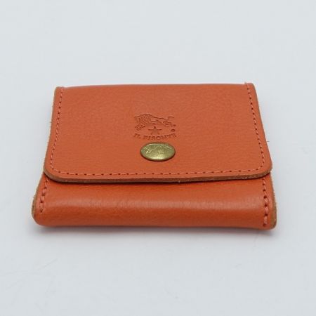  IL BISONTE イルビゾンテ コインケース　布袋付 内部ヨゴレ有 オレンジ