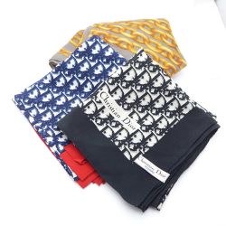 ◆◆ Christian Dior クリスチャンディオール 大判スカーフ　3枚セット ブラック 【一部地域を除き送料無料】 Bランク