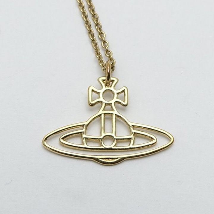 Vivienne Westwood ヴィヴィアン・ウエストウッド オーブ ネックレス thin lines flat orb pendant  【送料無料】｜中古｜なんでもリサイクルビッグバン