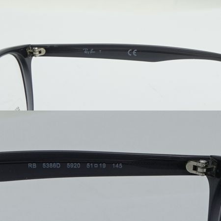  RAY-BAN レイバン セルフレーム ケース付 ユガミ有 5386D5920 ブラック
