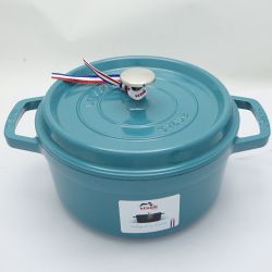 ◆◆ STAUB ストウブ ピコ・ココットラウンド　22cm　2.6L ミント 一部地域を除き送料無料 Aランク