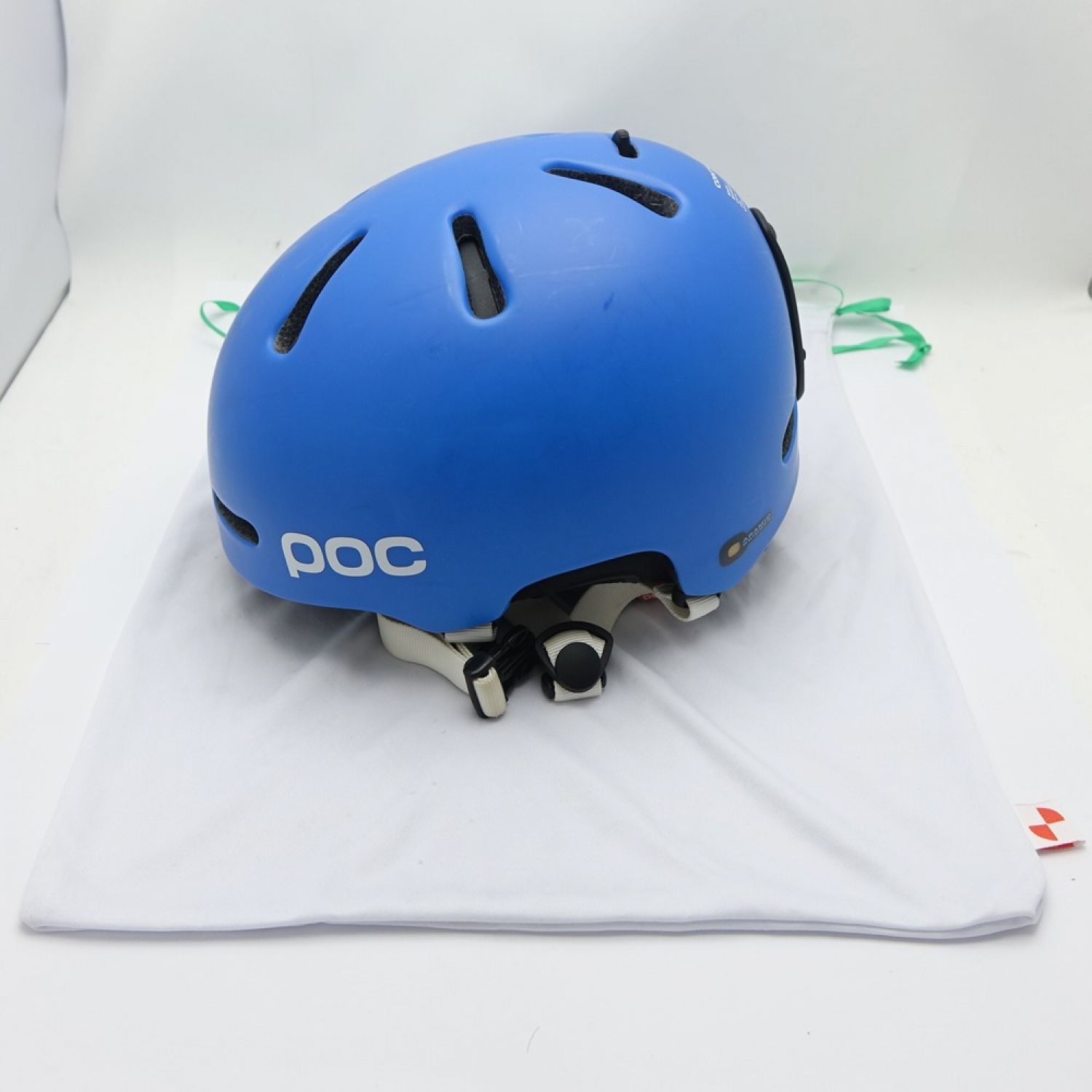 中古】 POC ポック ヘルメット 凹みあり ブルー 一部地域を除き送料
