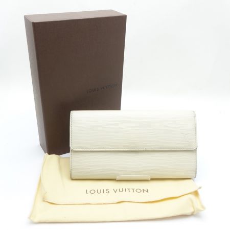  LOUIS VUITTON ルイヴィトン エピ ポルトフォイユサラ 箱・布袋付 長財布 M6516J ホワイト