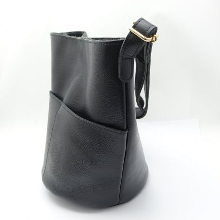  OURHOME バケツ型トートバッグ ブラック 一部地域を除き送料無料