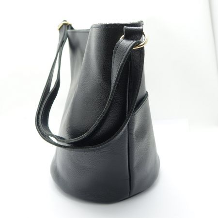  OURHOME バケツ型トートバッグ ブラック 一部地域を除き送料無料