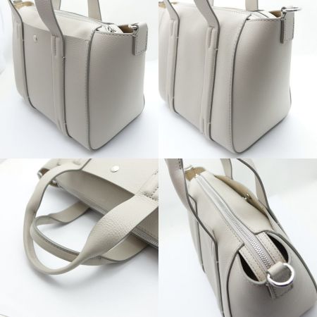  theory セオリー ショルダー紐付きハンドバッグ アイボリー 一部地域を除き送料無料