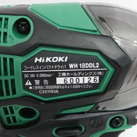  HiKOKI ハイコーキ コードレスインパクトドライバ WH18DDL2