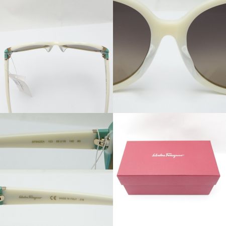  Salvatore Ferragamo サルヴァトーレフェラガモ フェラガモ　サングラス　セルフレーム SF842SA-5 ホワイト