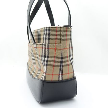  BURBERRY バーバリー ハンドバッグ　チェック ブラウン x ブラック 一部地域を除き送料無料