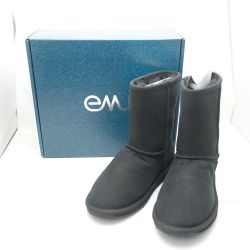 ◆◆ EMU エミュー ムートンブーツ　サイズ7　24.0cm ブラック 一部地域を除き送料無料 Sランク