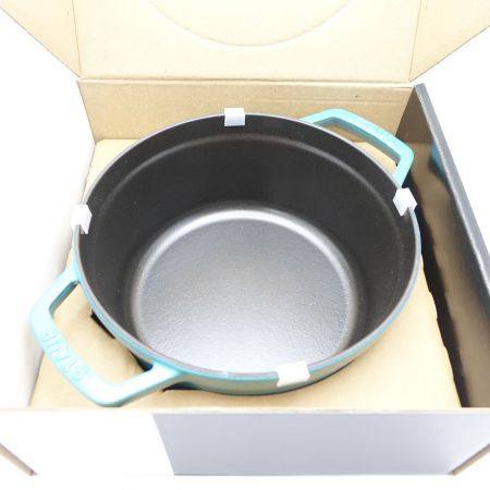  STAUB ストウブ ピコ・ココットラウンド　22cm　2.6L ミント 一部地域を除き送料無料
