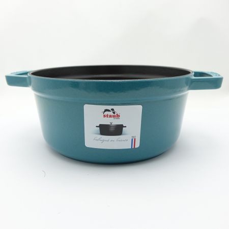  STAUB ストウブ ピコ・ココットラウンド　22cm　2.6L ミント 一部地域を除き送料無料